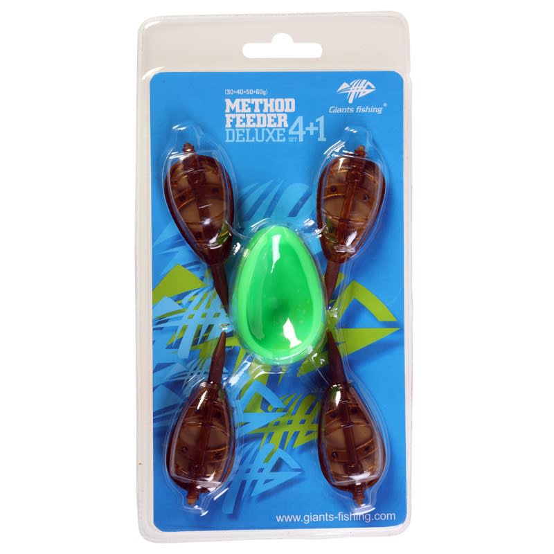 GIANTS FISHING SADA KRMÍTEK METHOD FEEDER DELUXE SET 4+1 ( 30+40+50+60G )