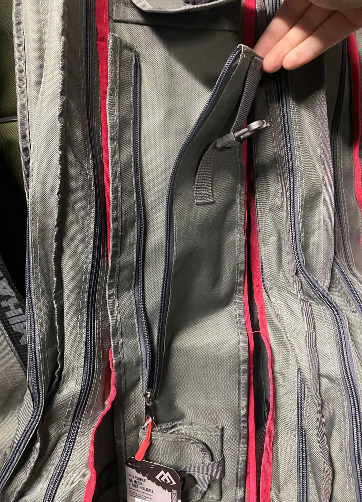 MIKADO Obal na prúty COMPARTMENT sivý - 160cm (3 komorový)