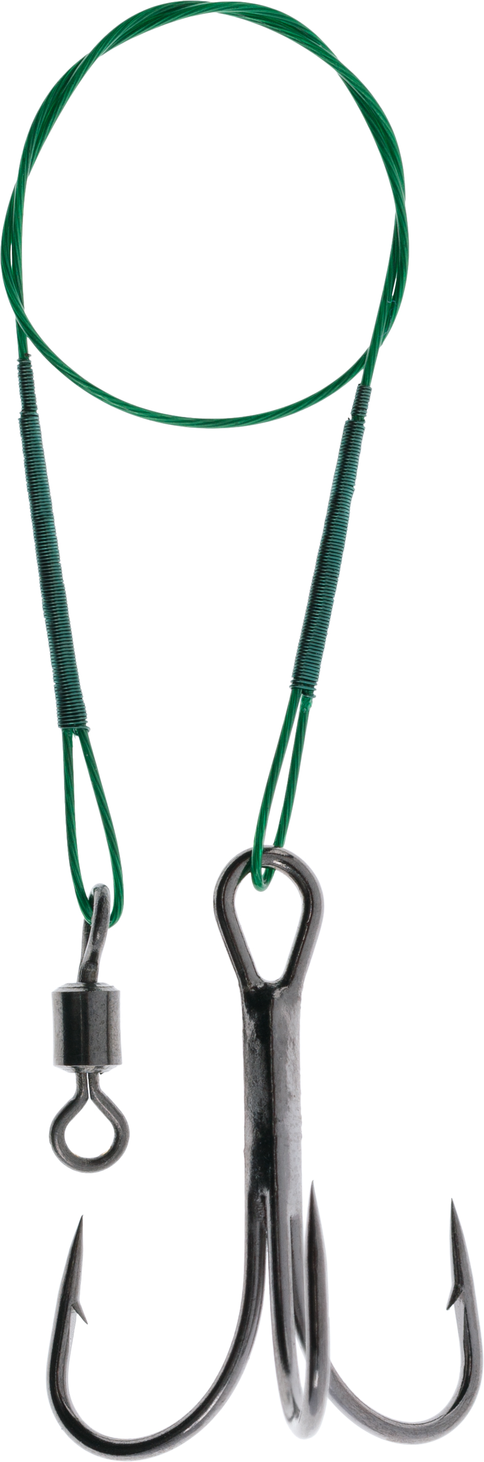 MIKADO Tabuľa oceľových laniek s obratlíkom a trojhákom 60 ks