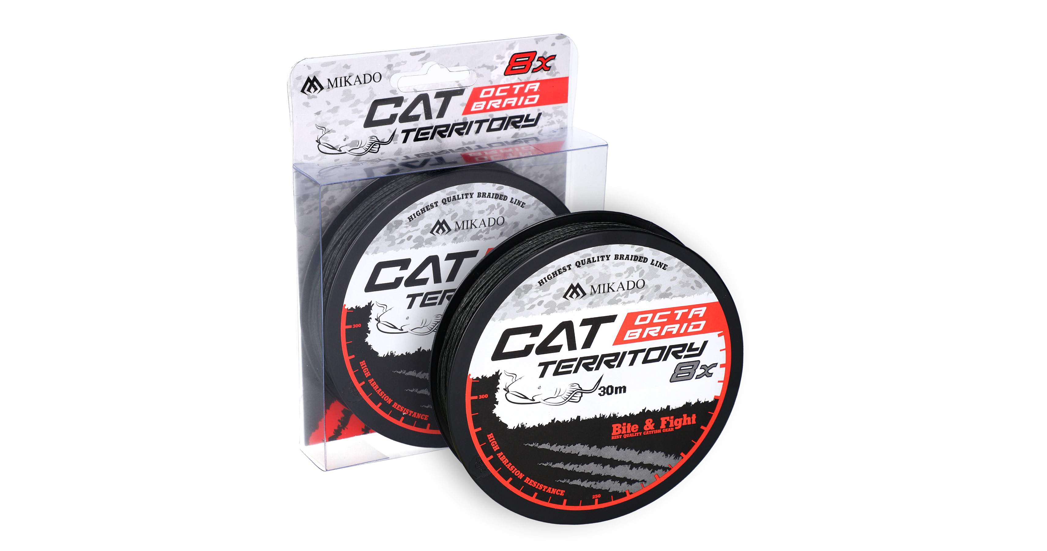 MIKADO Sumcová nadväzcová šnúra CAT TERRITORY OCTA BRAID 1.0 GREEN 30M - 132kg