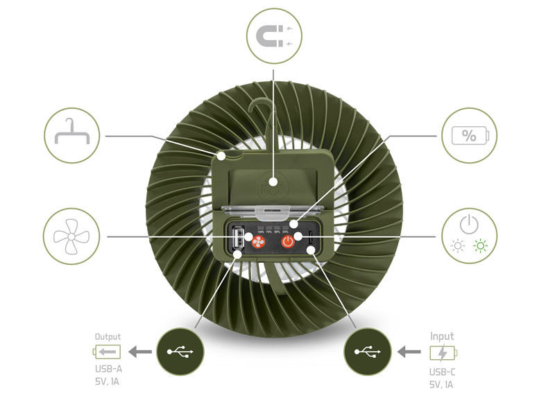 Ventilátor so svetlom Delphin Ventix