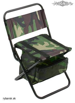 Rybárska stolička s taškou (30 x 38 x 59 cm) (Camo) Mikado