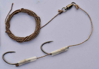 Sumčiarske montáže 2x jednohák 5/0, 180cm, 80kg