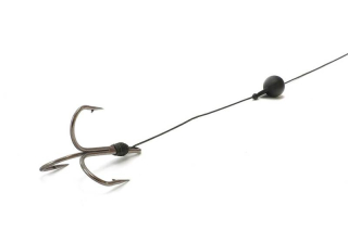 Sumcový náväzec s trojháčikom a hrkálkou 4/0 ,100 kg / 100cm