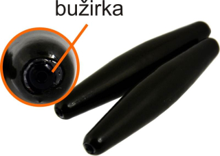 Pogumovaná sumcová záťaž s priechodnou bužírkou - 2ks Hmotnosť 80g