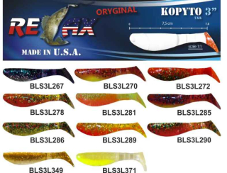 RELAX kopyto RK3-7,5cm - prívlačová nástraha 10ks farba BLS3L349 - cena za 1ks