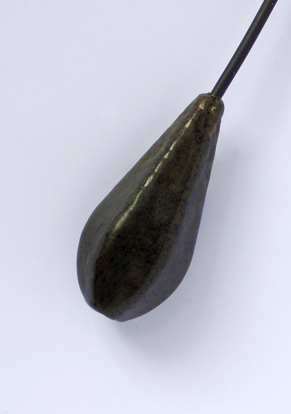 Rybárska záťaž priebežná HRUŠKA/pear váha 50g/1ks