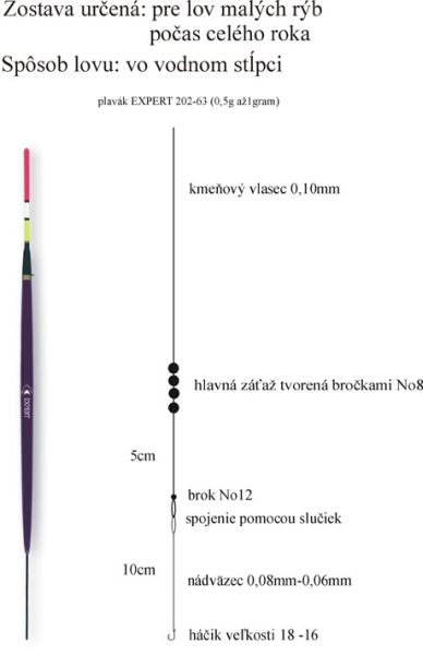 Rybársky balzový plavák (na živú nás.) EXPERT 1,5g/14,0 3g/22cm