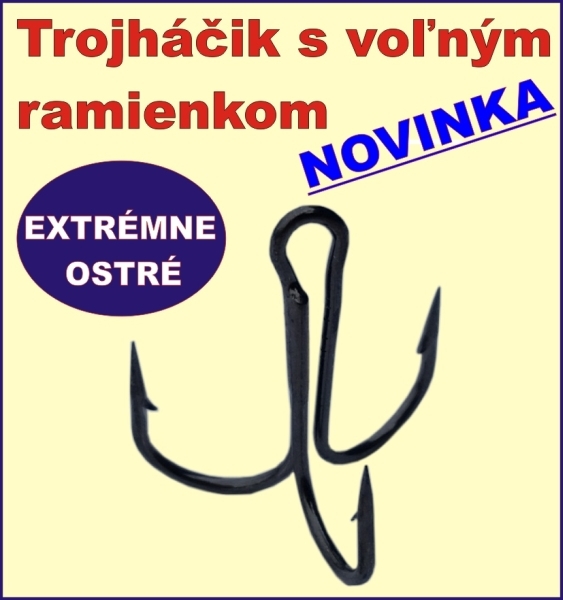 SPORTS Open Shank Treble Hooks-s voľným ramienkom 10ks Veľkosť č. 2