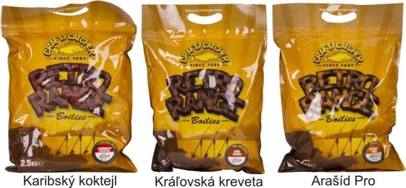 Boilies Crafty Catcher Retro Range 20mm / 2,5kg Peanut Pro/Arašíd Pro