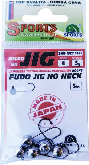 FUDO JIG bez krčku č.6 balenie 5ks Hmotnosť: 1g